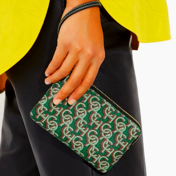 Corner Zip Wristlet With Coach Monogram Print - Picture 3 of 4